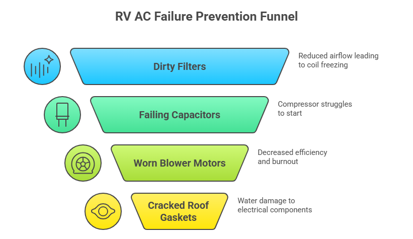 RV AC Failure Prevention Funnel